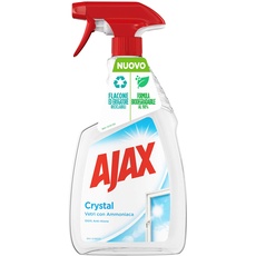 Ajax – Waschmittel Crystal Clean, Glasreiniger, mit Ammoniak, 100% Magnesiumlegierung – 750 ml (1er Pack)