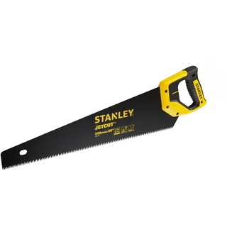 Stanley JetCut Blade Armor Handsäge 2-20-151 (500 mm Länge – Säge für Holz & Hartholz – mit Griff aus Bi-Material, verbesserter Verzahnung & 45/90° Anschlag für präzises Sägen)
