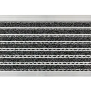 Astra Fußmatte »Scraper« rechteckig 10 mm Höhe Schmutzfangmatte, mit Aluminiumrahmen grau