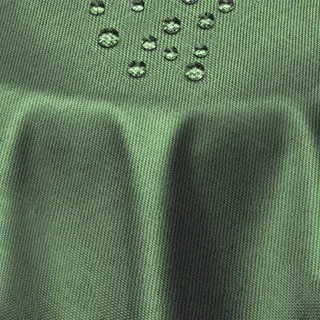 DecoHomeTextil Leinen Optik Tischdecke, Oval 160 x 220 cm Dunkelgrün, wasserabweisend, fleckenabweisend, abwaschbar, Lotuseffekt, bügelfrei