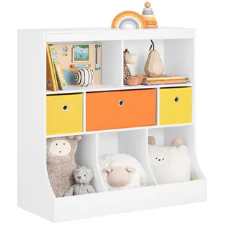 SoBuy Kinderregal KMB26 92 x 93 x 40 cm Holzwerkstoff weiß