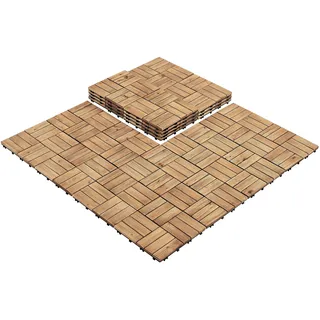 Yaheetech Holzfliesen B-Braun 30 x 30 cm 27 St.
