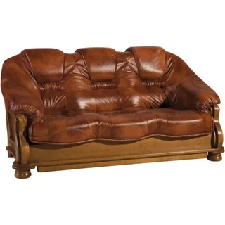 Sofagarnitur 3+1 Sitzer Klassische Garnituren Leder Sofas Couchen Polster Sofa - Braun