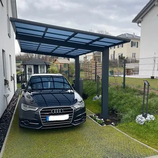 Ximax Einzelcarport Wing Typ 80 mit Welldach Anthrazit 275,7 cm x 531,4 cm