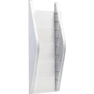 Helit Wandprospekthalter the arc silber DIN A5 4 Fächer, 1 St.