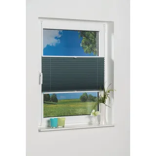 K-HOME Plissee Siena 40 x 130 cm Fenstergröße (Velux) blau/petrol