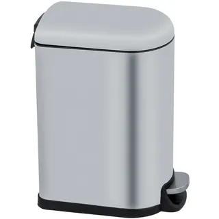 Mülleimer "LARA", silber, B:30cm H:39cm T:18cm, Eisen, Polypropylen, SCHÖNER WOHNEN-KOLLEKTION, Mülleimer, Mülleimer, Treteimer mit Innenbehälter für die Küche, Easy-Close-Mechanik, 10 L
