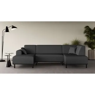 OTTO home Wohnlandschaft U-Form Polyester 3-Sitzer Grau