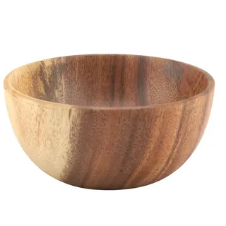 Tomotato Wooden Bowl, Einzigartige Holzschüssel Natur, Rund Holzschalen, Akazienholz, für Küche, Aufbewahrung von Müsli, Salat, Nüsse, Süßigkeiten, Reis, Obst, Dips und Dekorationen(16x7cm)