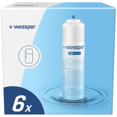 Wessper Wasser Filter für Kühlschrank, Ersatz Wasserfilter Kartuschen Kompatibel mit Samsung Side By Side, DA29-10105J, BOSCH, SIEMENS, LG, SMEG - 6er Pack