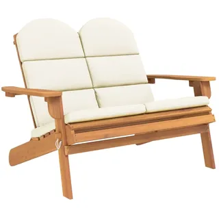 vidaXL Adirondack-Gartenbank mit Kissen 126 cm Massivholz Akazie