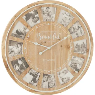 J-Line Wanduhr Foto Beautiful Mdf Naturell - Transparent