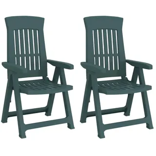 vidaXL Gartenstuhl 58 x 61 x 109,5 cm grün 2 St.