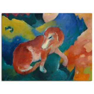 Franz Marc: Roter Hund. 1911, Produkt:Leinwand, Größe:60x80 cm / Leinwand