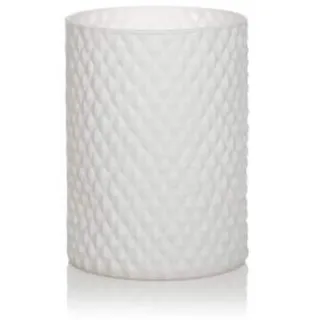 Vacchetti Giuseppe L.Basic Seide Weiß Vase Zylinder D15 H20