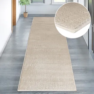 OTTO home Läufer "Ariano, dezenter Glanz mit Hoch-Tief-Struktur" rechteckig 12 mm Höhe Vintage Design, Schrumpf Carving-Effekt, Wohnzimmer, Flur, beige