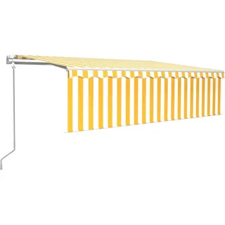 vidaXL Gelenkarmmarkise 5 x 3 m gelb und weiß