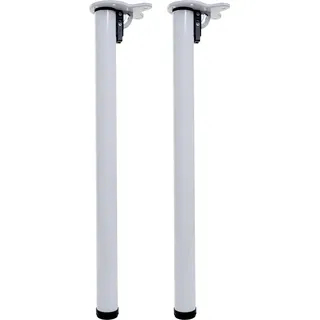 2er-Set Tischbein HWC-H34, für Schreibtisch Esstischfuß Tischgestell, klappbar 72cm weiß - Weiß