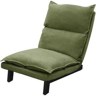 ML-Design Relaxsessel Leinen 59 x 73,5 x 73 cm Grün mit Kissen