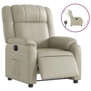 Relaxsessel Elektrisch Creme Kunstleder - Creme