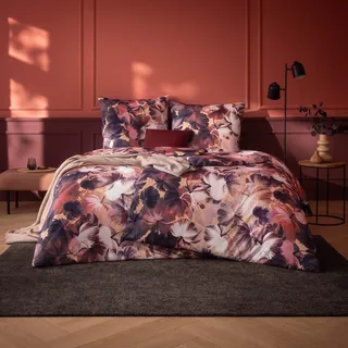 Estella Atelier Mako-Interlock-Jersey Bettwäsche Pia, 135x200 cm+80x80 cm, vino