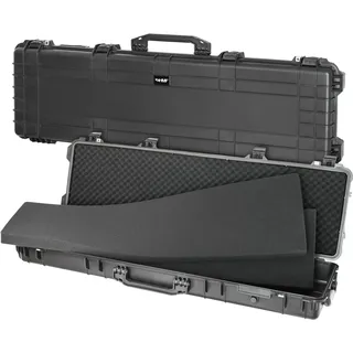 HMF Outdoor Waffenkoffer für Langwaffen ODK200, Wasserdichter IP67 Gewehrkoffer mit Rasterschaumstoff