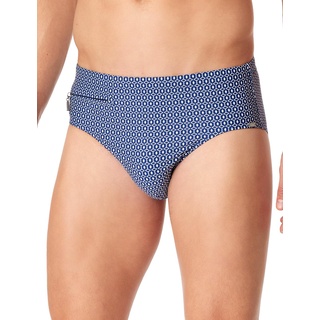 Schiesser Herren Slip Komfort mit Reißverschlusstasche-schnelltrocknend Badehose, Navy_181078, 50