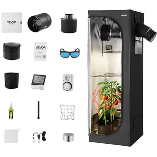 Vevor Wachstumszelt 119,38 x 119,38 x 119,38 cm Schwarz