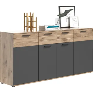 Home Affaire Riga 180 x 87 x 40 cm Braun / Grau