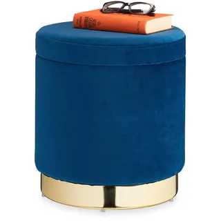 Relaxdays Samthocker , Wellpappe, Textil , 37x41.5x37 cm , Wohnzimmer, Sessel, Hocker & Hockerbänke, Sitzhocker