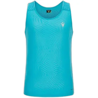 Macron Herren Run Start Scd Placid Singlet Print Nsky/Dnsky Man Tanktop, Sky Blue, S