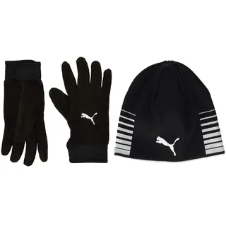 PUMA Erwachsene teamLIGA 21 Winter Gloves Handschuhe, Black, M/L & Unisex Liga Reversible Beanie M TZE, Puma Black, Einheitsgröße EU