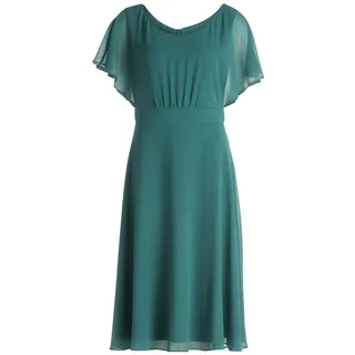 Vera Mont Cocktailkleid Kurzarm Grün/Schwarz 40