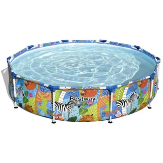 BESTWAY Steel Pro Frame Pool Ø 305 x 66 cm inkl. Filterpumpe