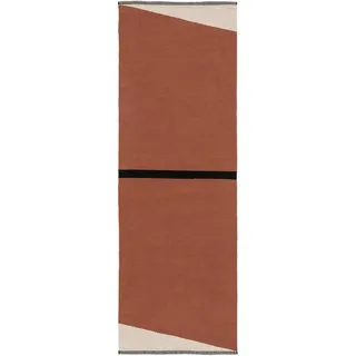 benuta Pop Baumwollteppich Lenny Terracotta 70x200 cm , Textil , Abstrakt , Rechteckig , 70x200 cm , Care & Fair, Handmade in India , für Fußbodenheizung geeignet , Teppiche und Böden, Teppiche