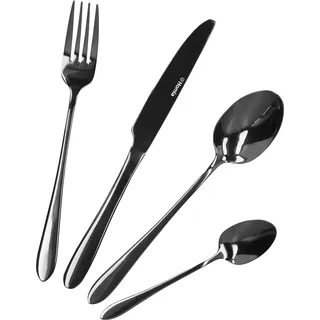 HOMLA Besteckset ABELE schwarz 16-tlg. - Schwarz