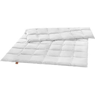 sleepling – Premium Luxus Daunendecke, Ganzjahresdecke, 135x200 cm, Steppbett, allergikergeeignet - Weiß