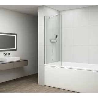Polysan FISA Wannenabtrennung 700x1500mm, Chrom, Klarglas - Silber, Transparent