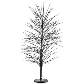 Weihnachtsbaum 70 x 150 x 70 cm Schwarz Metall Faseroptik - Schwarz