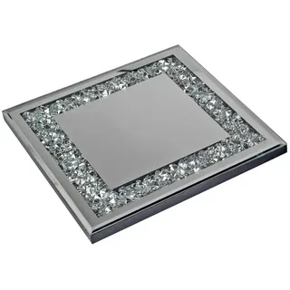 Formano Deko Spiegeltablett Stones mit Spiegelsteinchen aus Spiegelglas, 25x25cm, 1 Stück