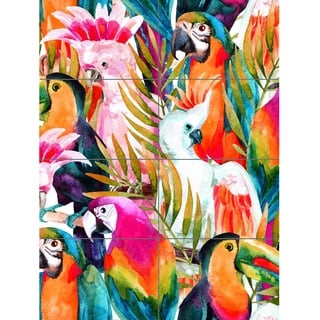 Artery8 Bird Pattern Painting XL Giant Panel Poster (8 Sections) Vogel Muster Gemälde