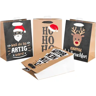 heku Weihnachts-Geschenktaschen 23 x 18 x 10 cm