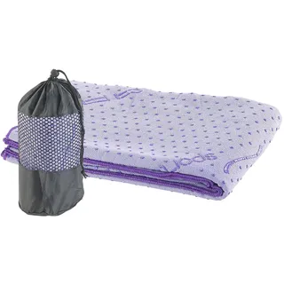 PEARL Sports Handtuch mit Noppen: 2in1-Mikrofaser-Yoga-Handtuch & Auflage, saugfähig, rutschfest, lila (Yogahandtuch mit Noppen, Sporthandtuch mit, Matte)