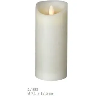 47003 Sompex Shine LED Kerze Multi LED Echtwachs Ø 7,5cm Elfenbein Höhe 17,5cm - Durchmesser 7,5cm X 17,5 cm