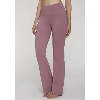 Jazzpants LASCANA ACTIVE, Damen, Gr. 52/54, N-Gr, lila (mauve), Single Jersey, Obermaterial: 95% Baumwolle, 5% Elasthan, unifarben, Basic, lang, Hosen Jazzpants, mit breitem Bündchen, Topseller