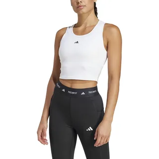 adidas Tech-fit Crop Tanktop Weiß XS