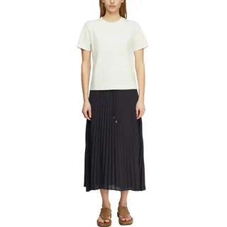 Comma Faltenrock mit Bindeband, navy