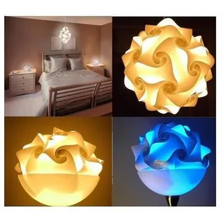 Puzzle-Lampen-XXL-54-cm-Romantische-Hängelampe-Leuchten Stecker Kabel