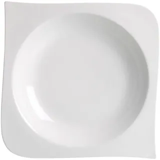 Ritzenhoff Breker Suppenteller , Weiß , Keramik , Uni , rechteckig , Geschirr, Teller, Suppenteller