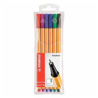 Stabilo point 88 Fineliner 0,4 mm, 6